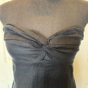 Madewell linen Strapless Dress